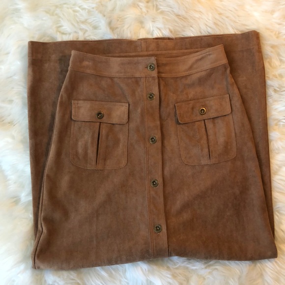 Suede Maxi Skirt - Picture 2 of 4